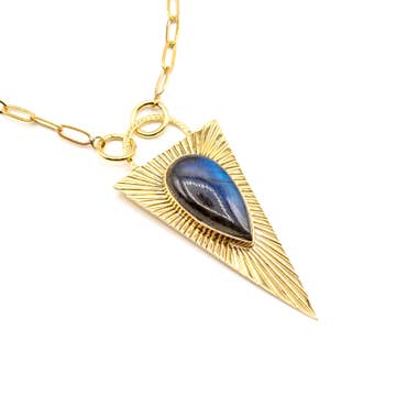 Labradorite Medallion Necklace