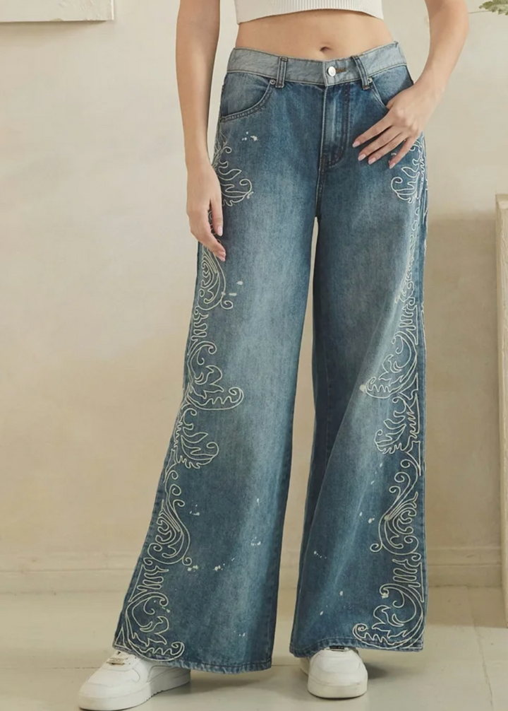Baroque Wide Leg Jean