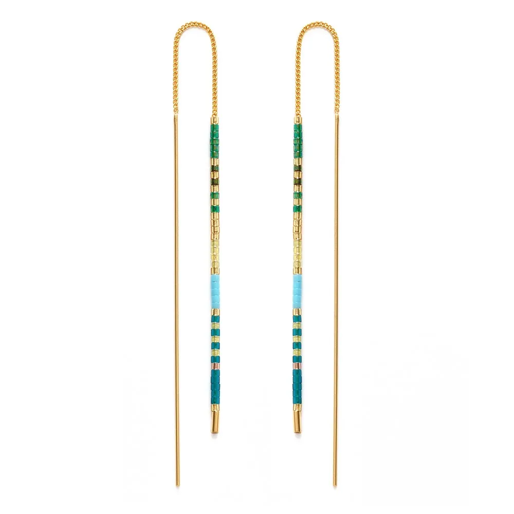 Miyuki Threader Earrings