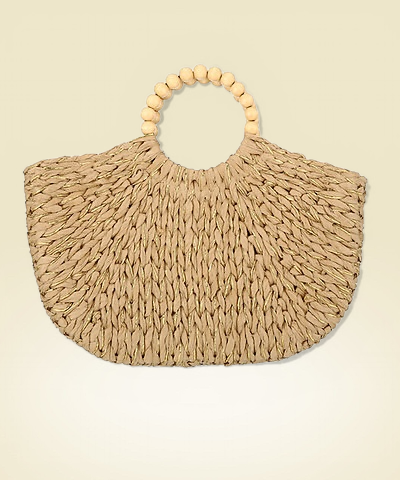 Straw Fan Handbag