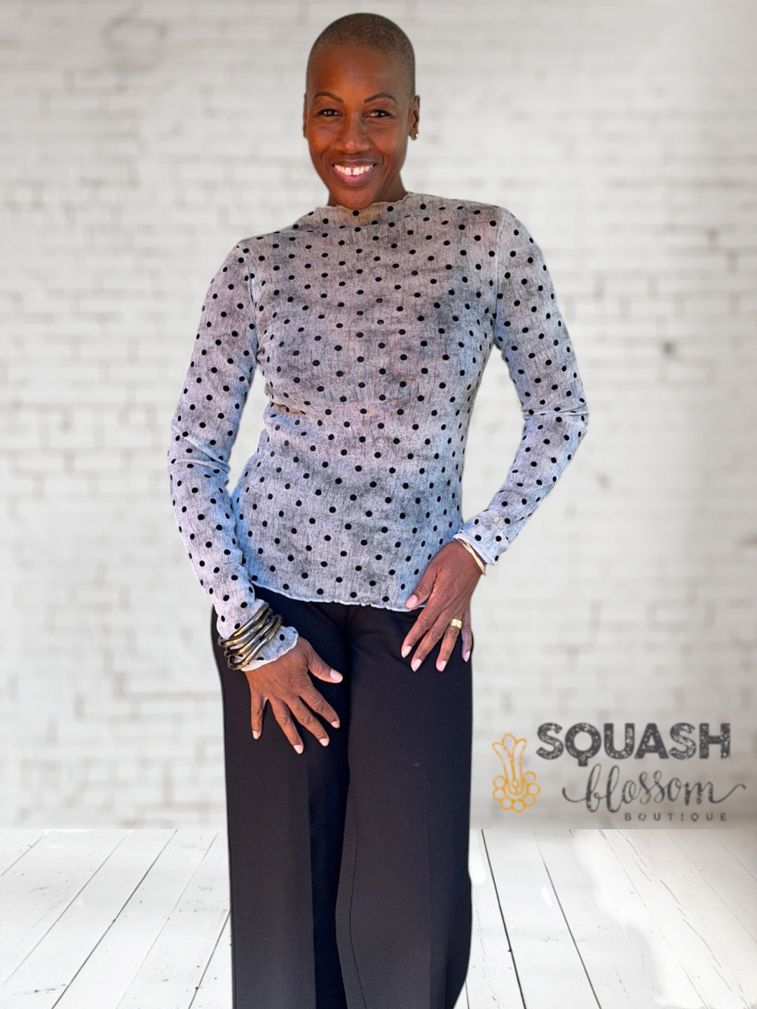 Merrow Dot Mesh Top