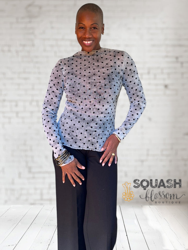 Merrow Dot Mesh Top