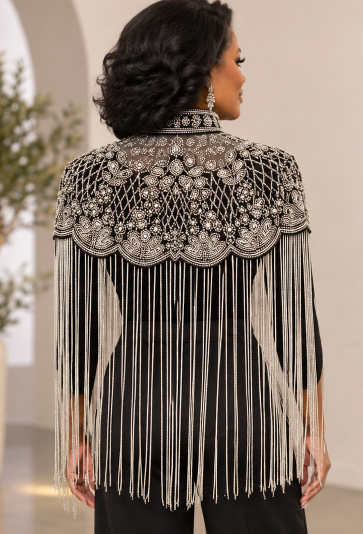 Beaded Fringe Cape