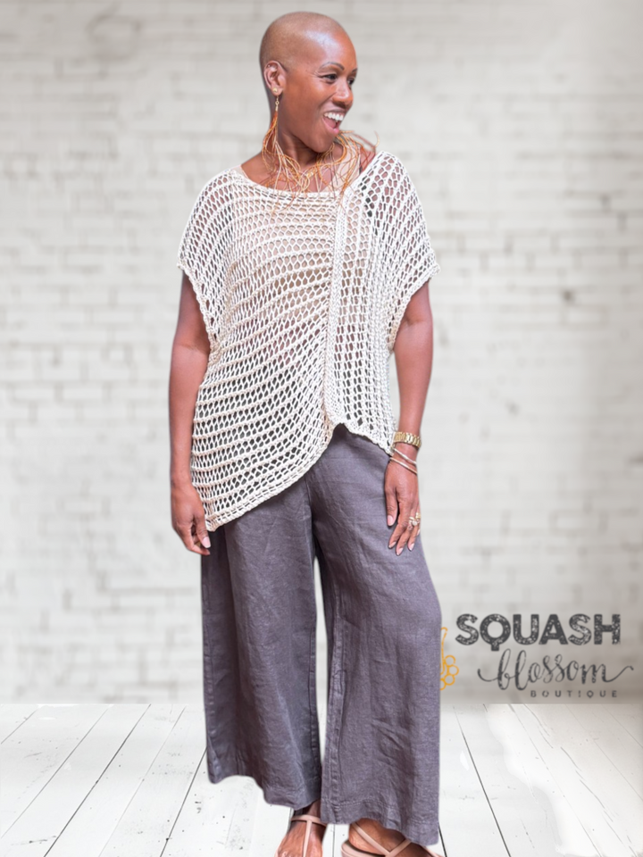 Geometric Open Crochet Top
