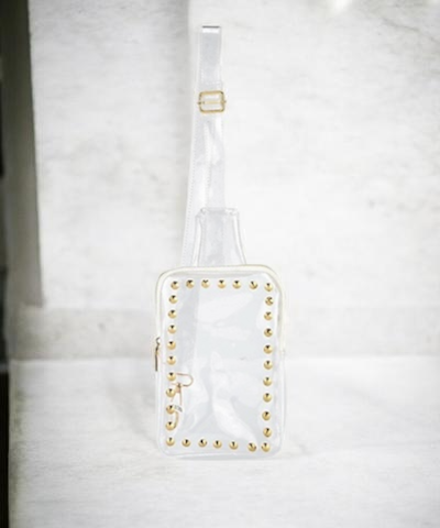 Clear Sling Studded Bag