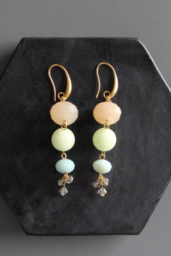 Jade + Glass Earrings
