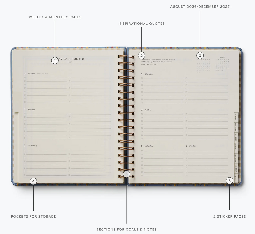 2027 Schoolhouse 17 Month Academic Planner
