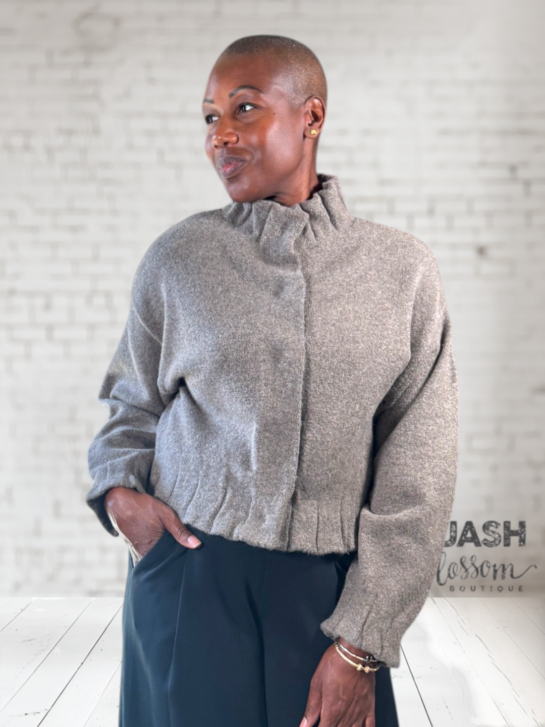 Nubby Snap Cardi