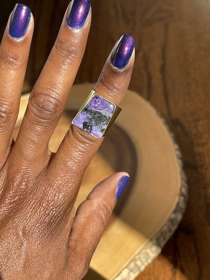Leslie Francesca Charoite Ring