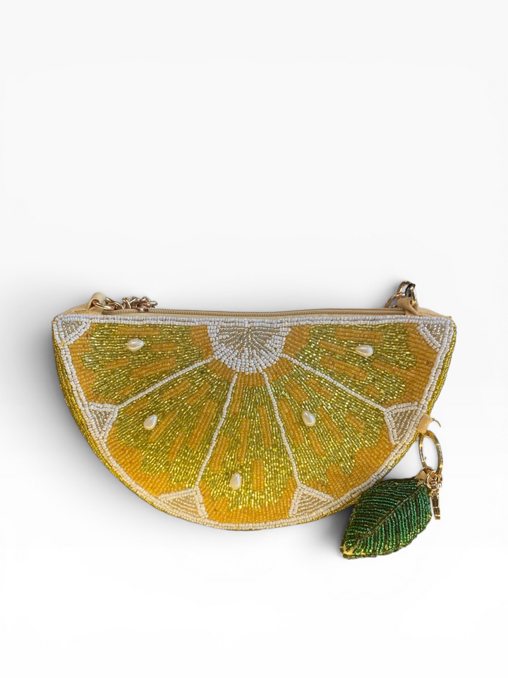 Sunburst Citrus Beaded Crossbody