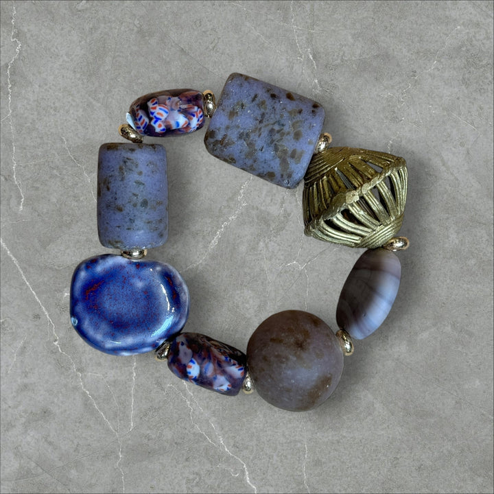 Ghana Trade Bead Mix Bracelet