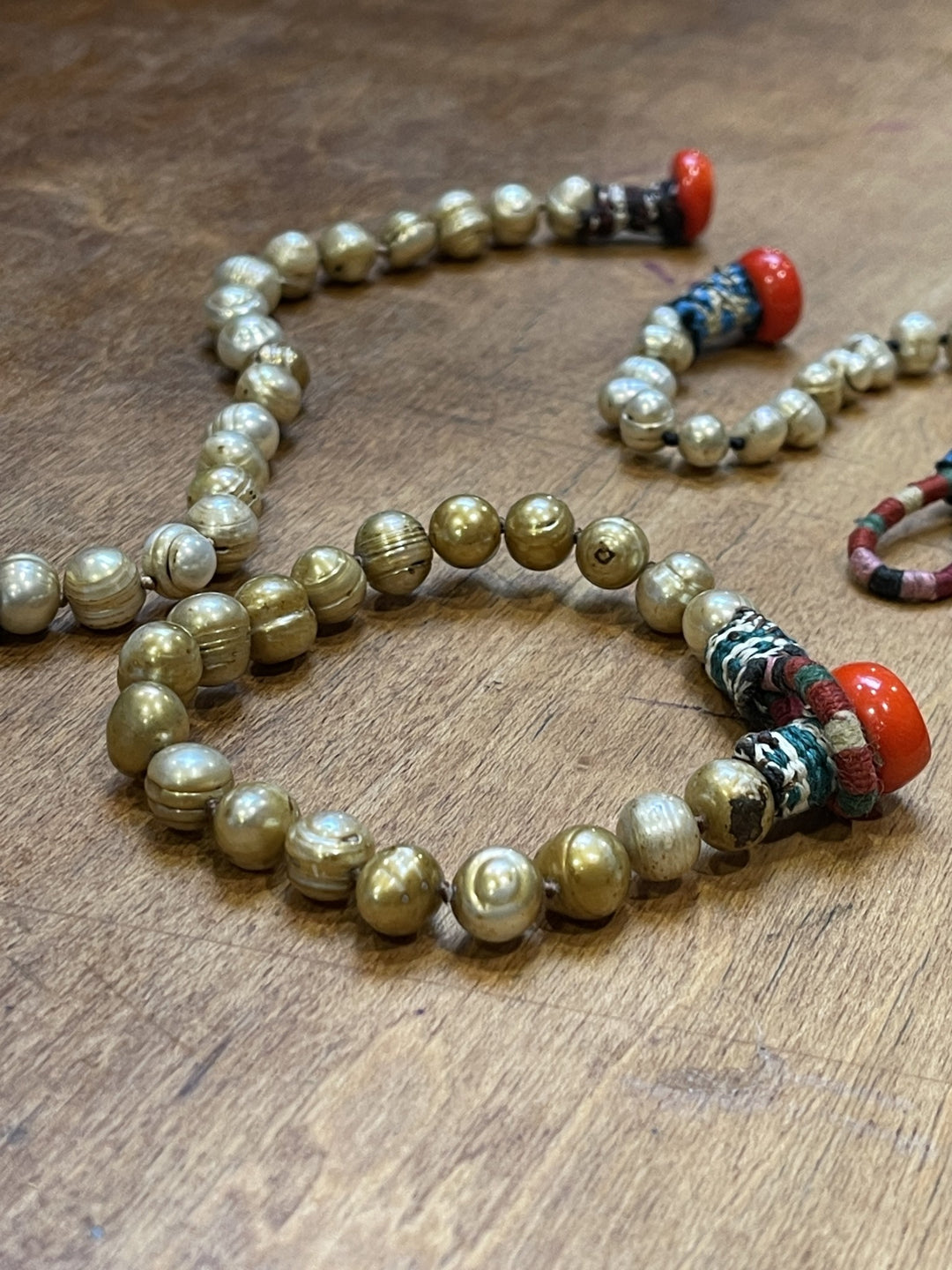 Ikat Pearl Button Bracelet