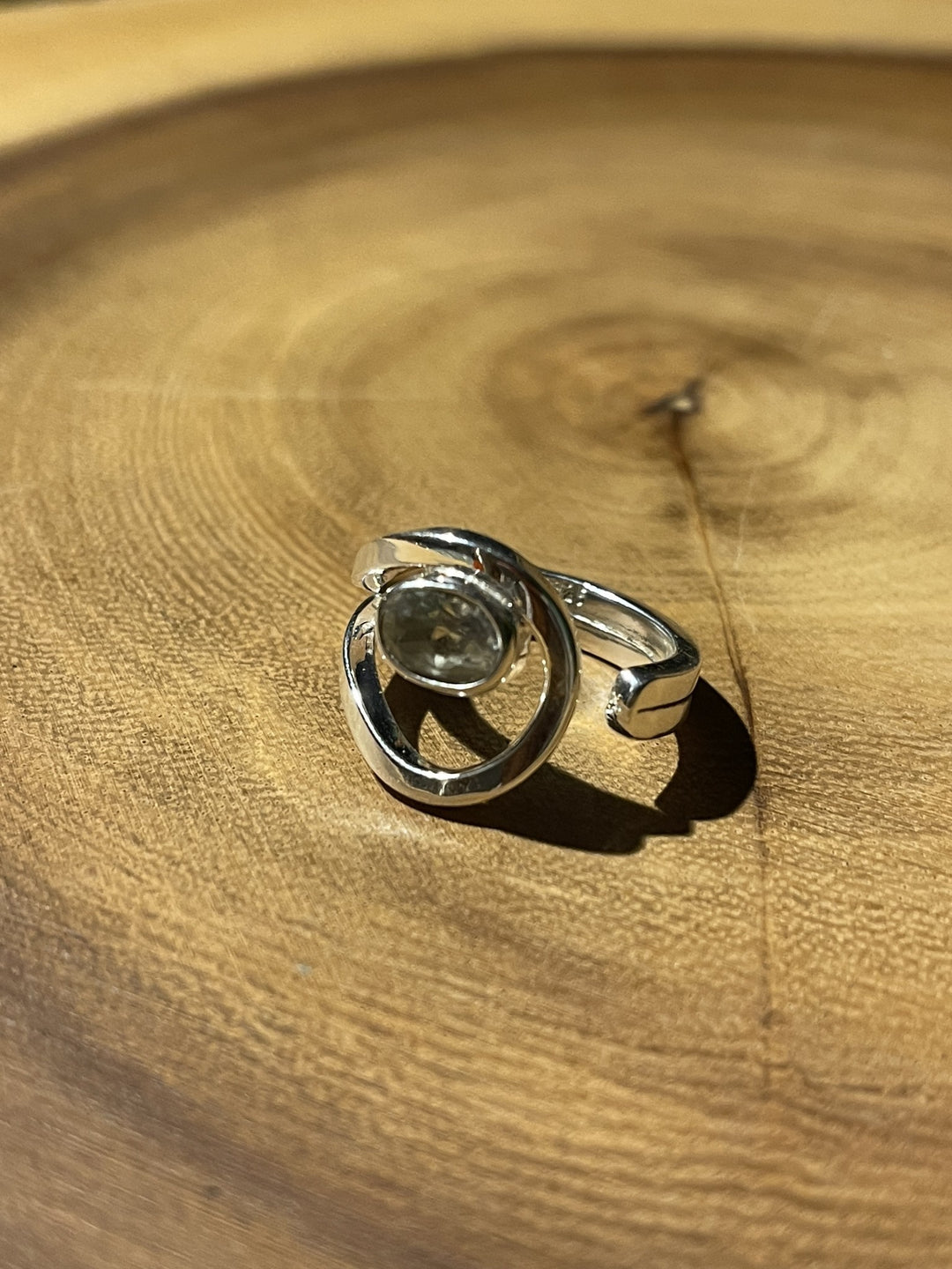 Sterling Loop Crystal Ring