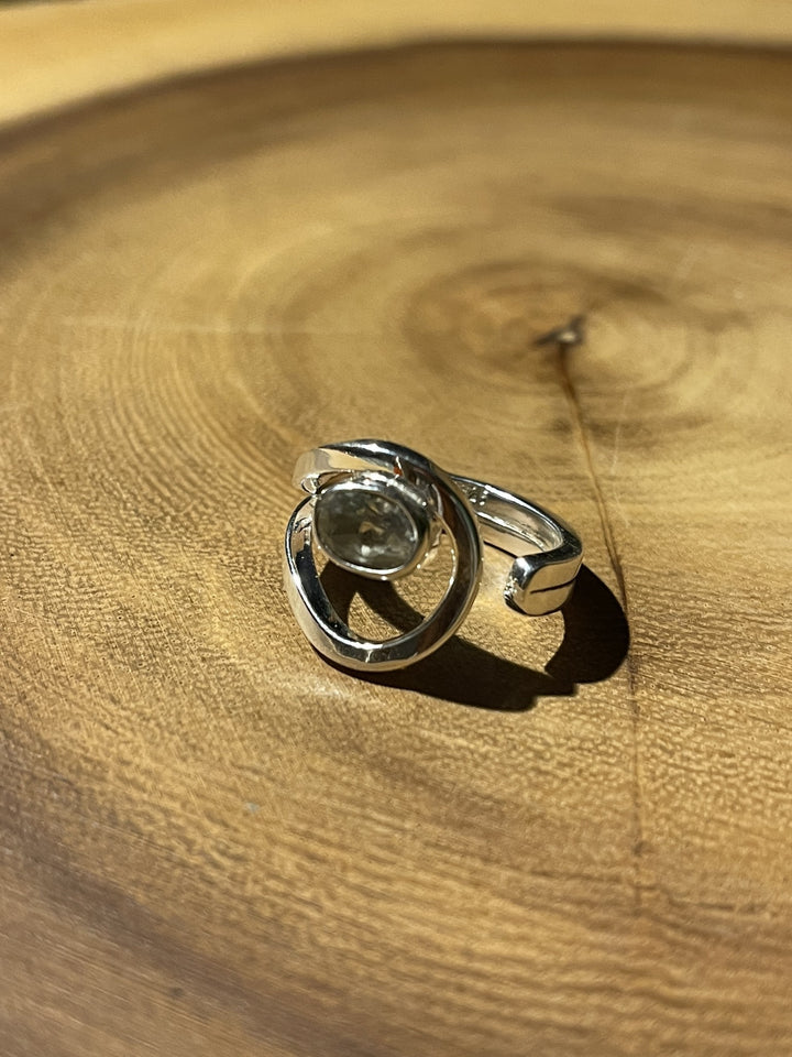Sterling Loop Crystal Ring