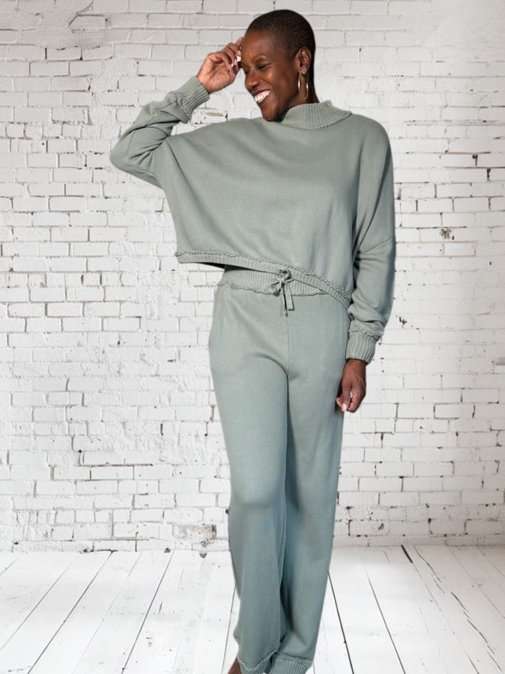 Mix Wide Leg Cargo Pant