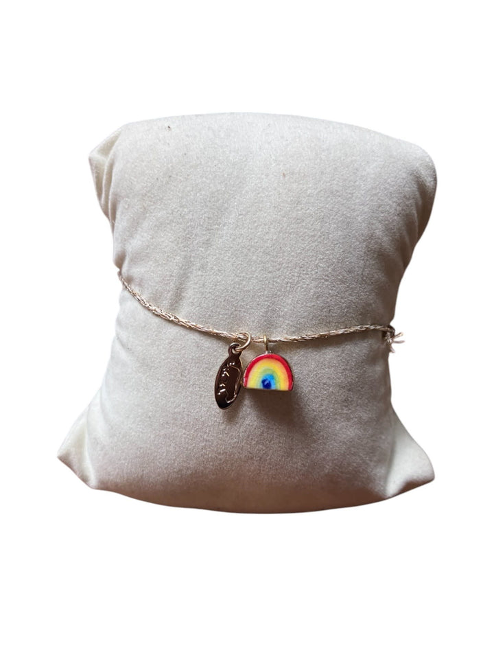 Rainbow Gold Rope Charm Bracelet
