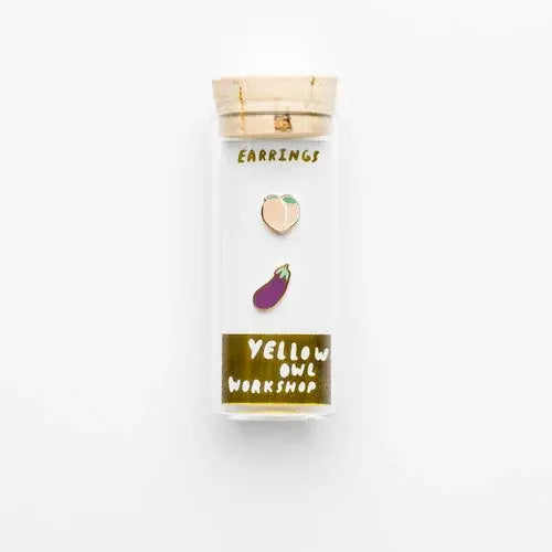 Peach + Eggplant Earrings