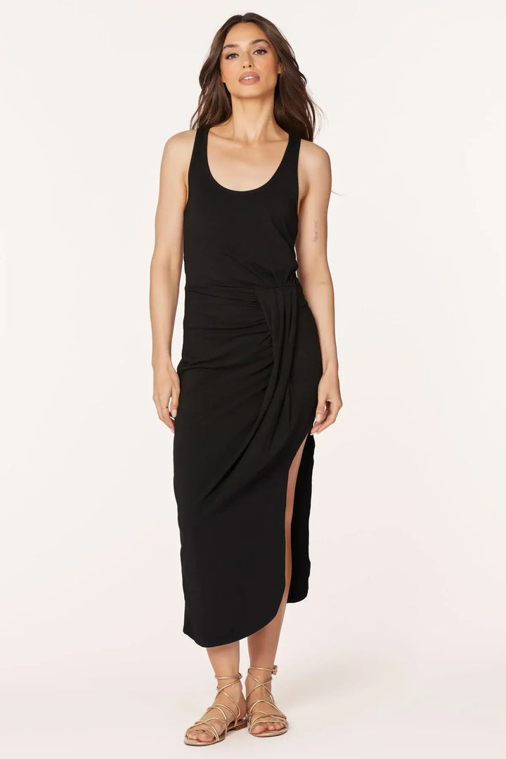 Asymmetrical Pleat Tank Dress
