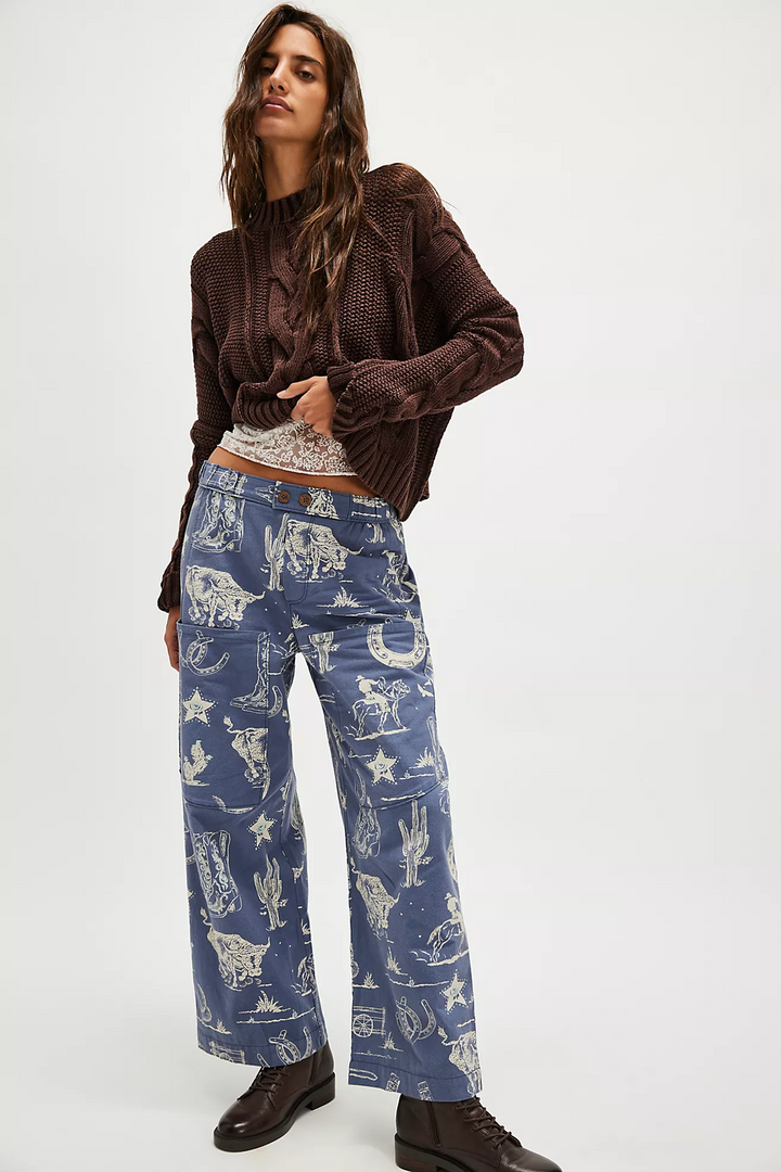 Seaside Printed Pull On Pant