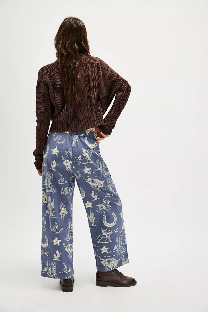 Seaside Printed Pull On Pant
