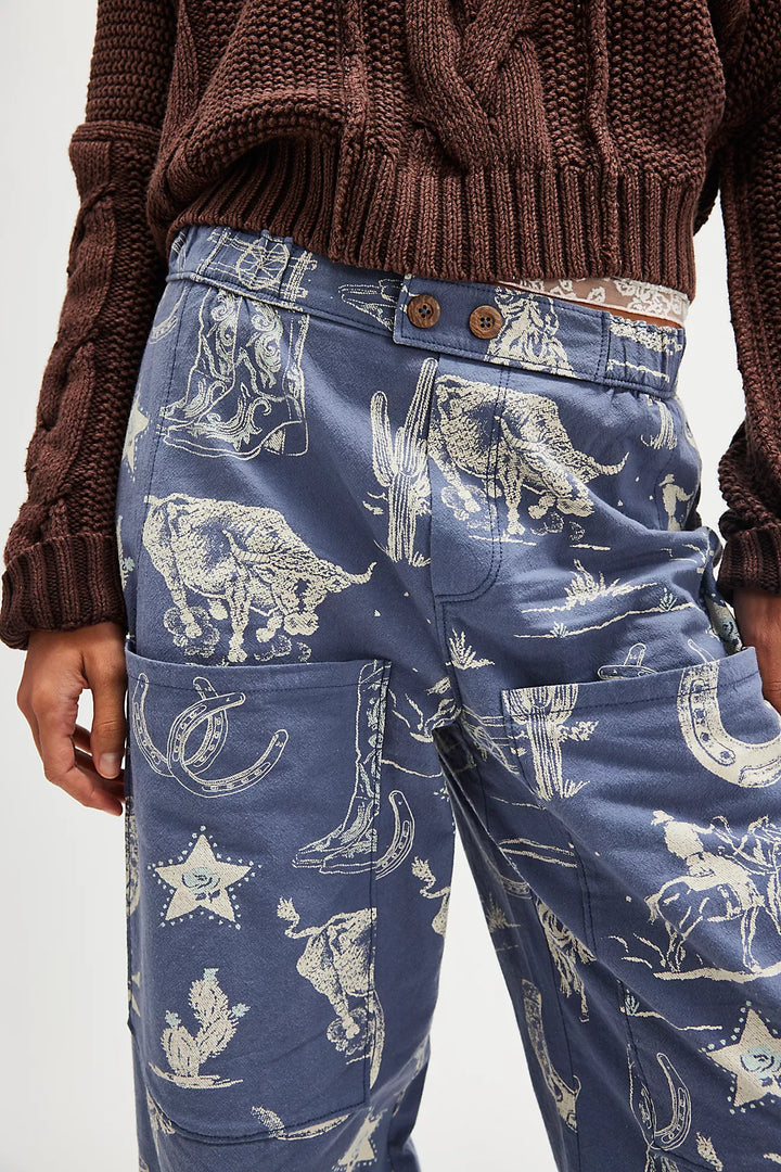 Seaside Printed Pull On Pant