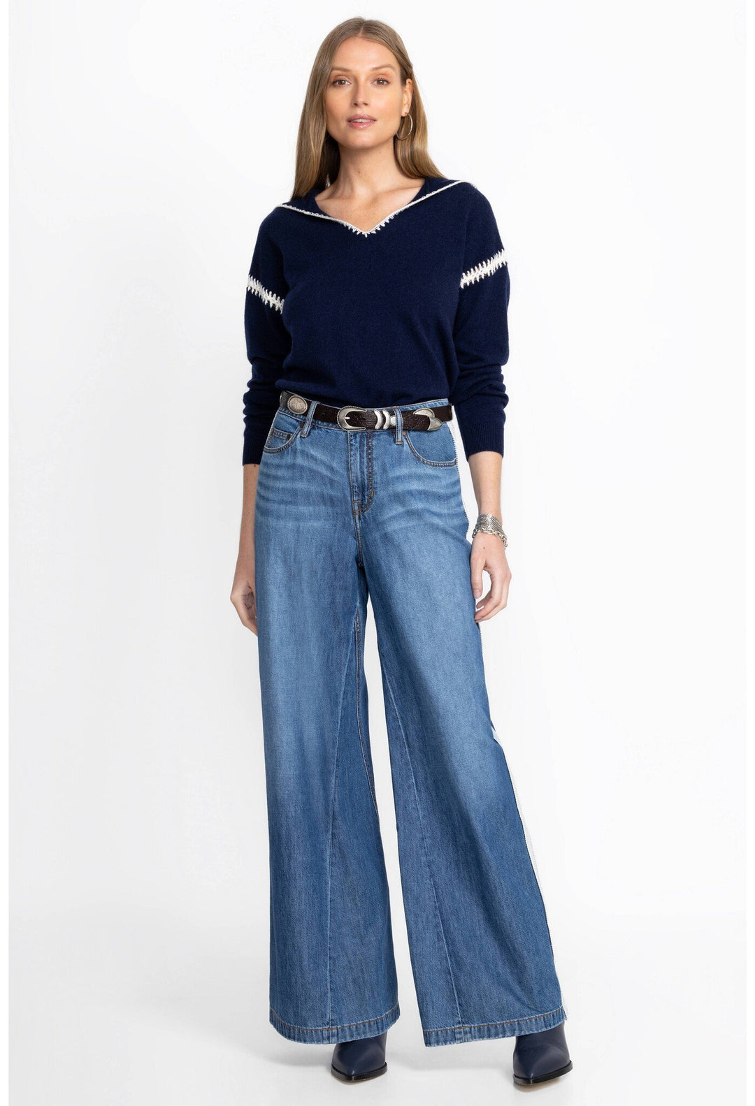 Blanket Stitch Wide Jean