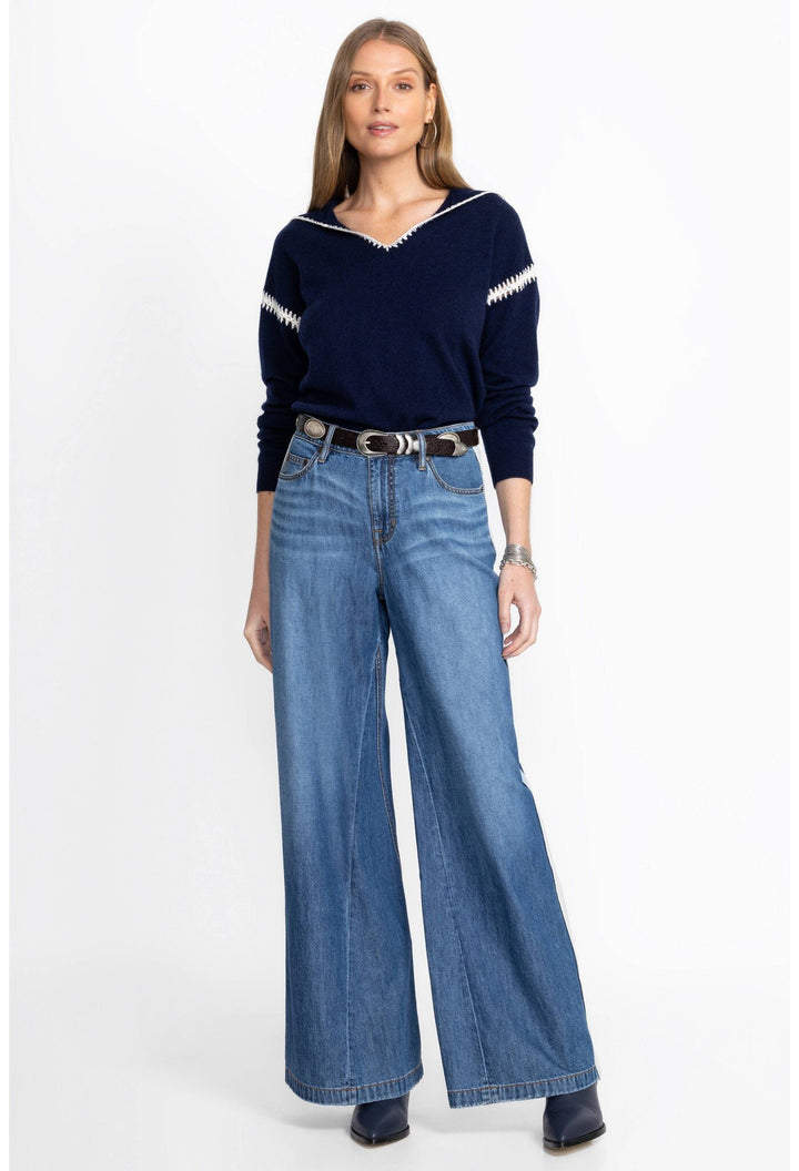 Blanket Stitch Wide Jean