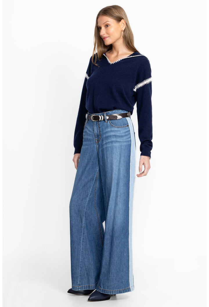 Blanket Stitch Wide Jean
