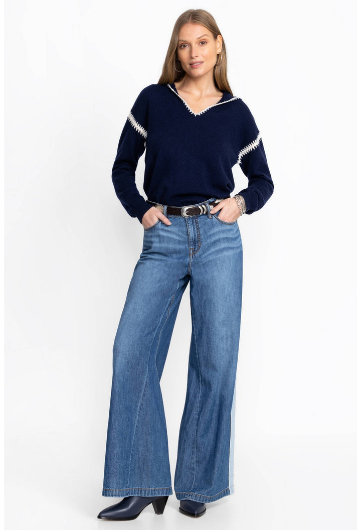 Blanket Stitch Wide Jean