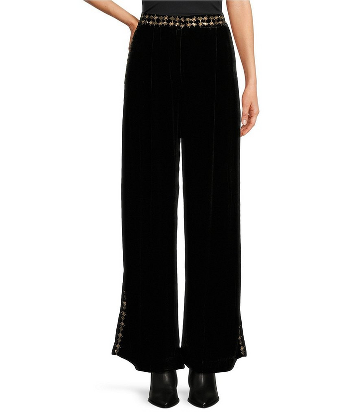 Miaora Wide Leg Velvet Pants