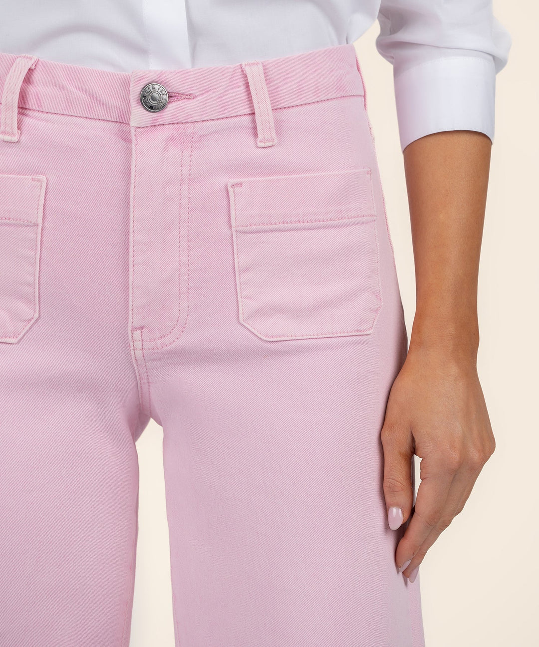 Meg Hi Rise Wide Patch Pocket Jeans