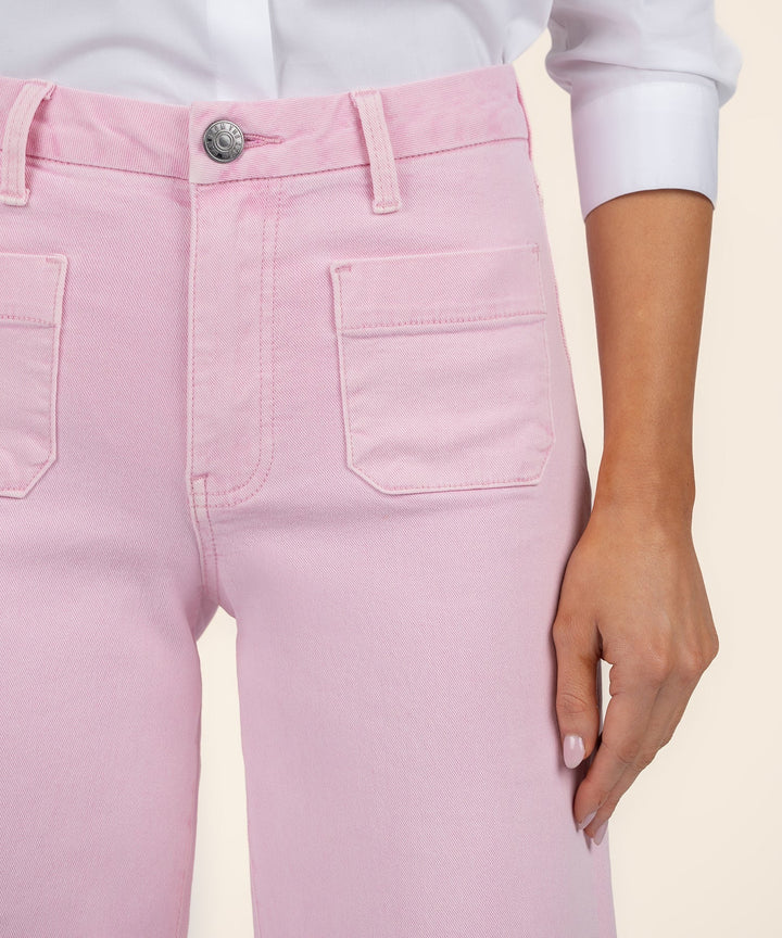 Meg Hi Rise Wide Patch Pocket Jeans