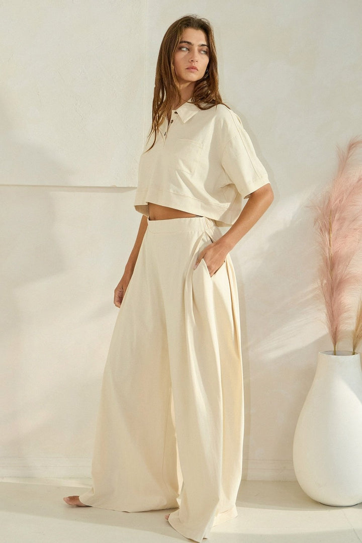 Pleated Wide Lounge Pant