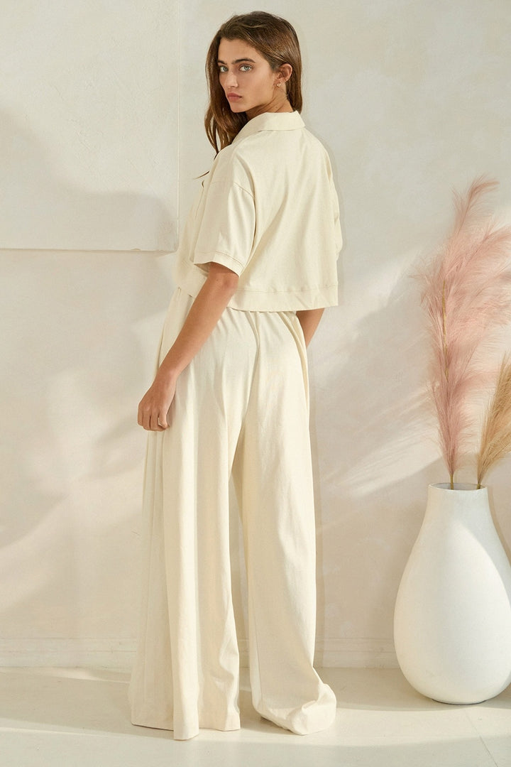Pleated Wide Lounge Pant