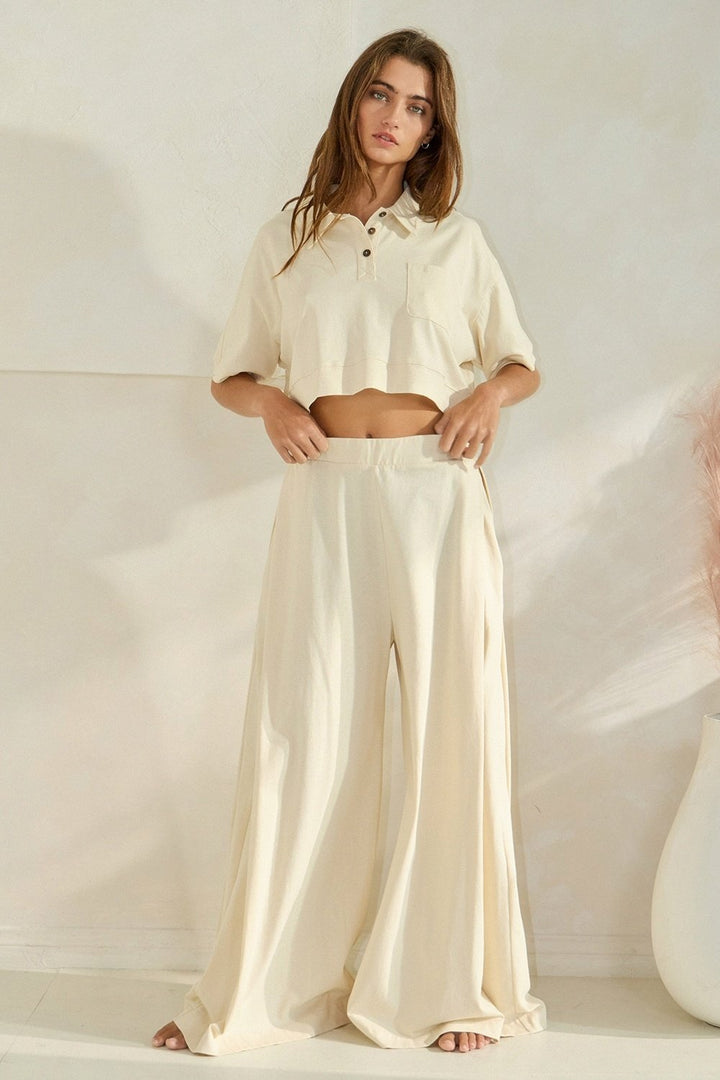 Pleated Wide Lounge Pant