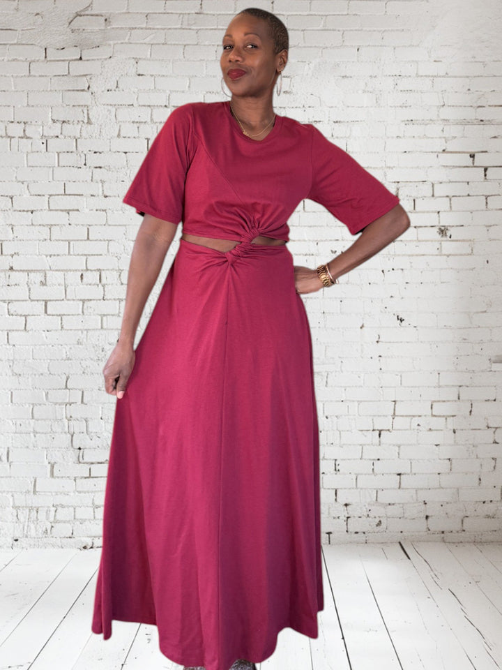 Short Sleeve Midi Dress