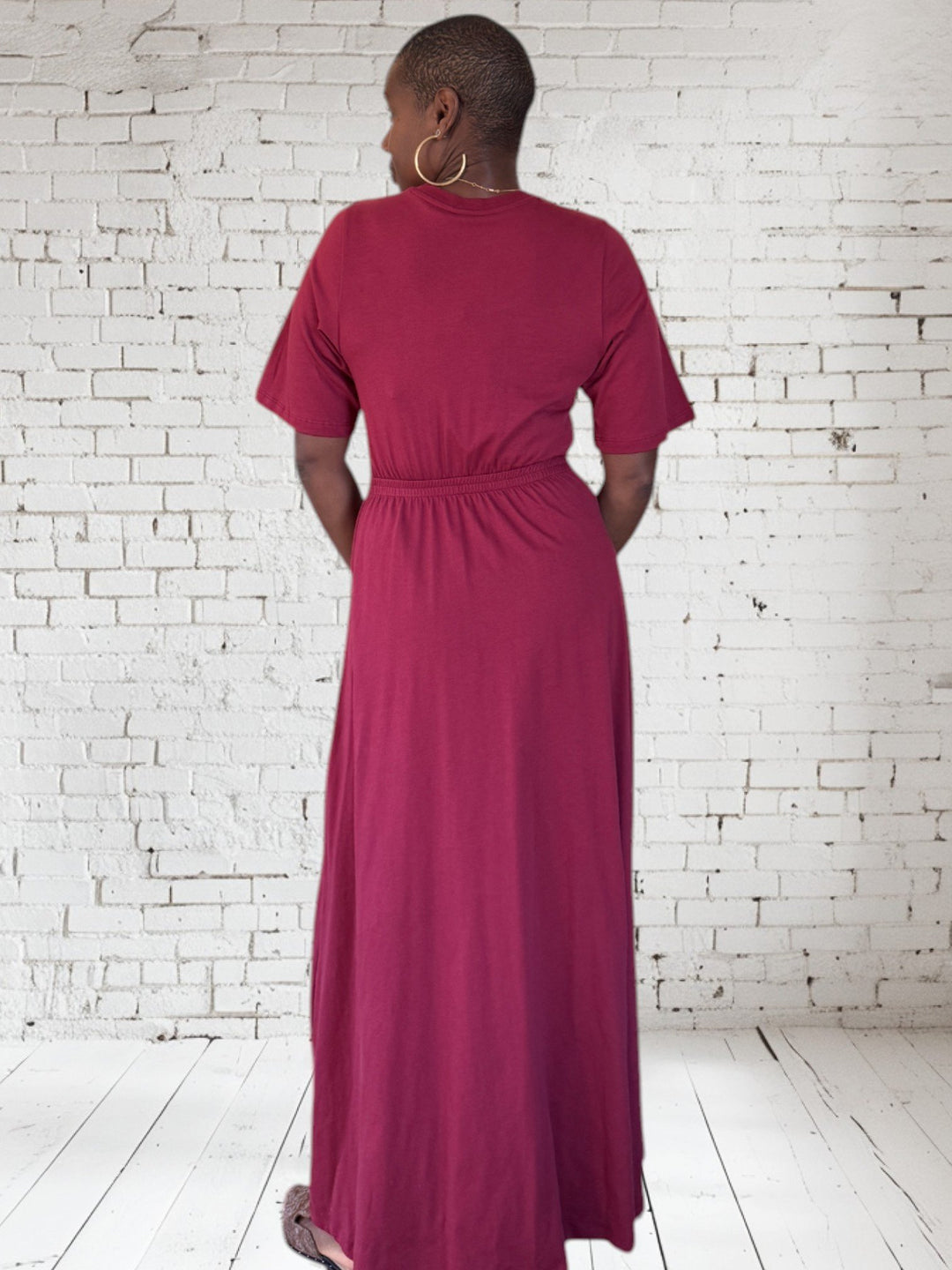 Short Sleeve Midi Dress