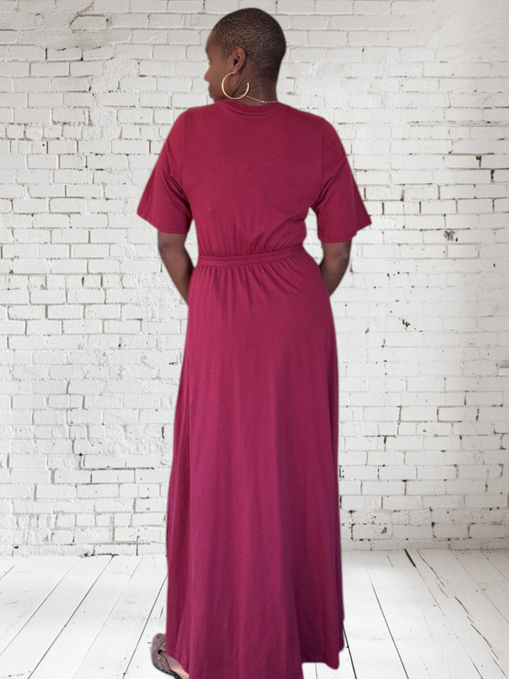 Short Sleeve Midi Dress