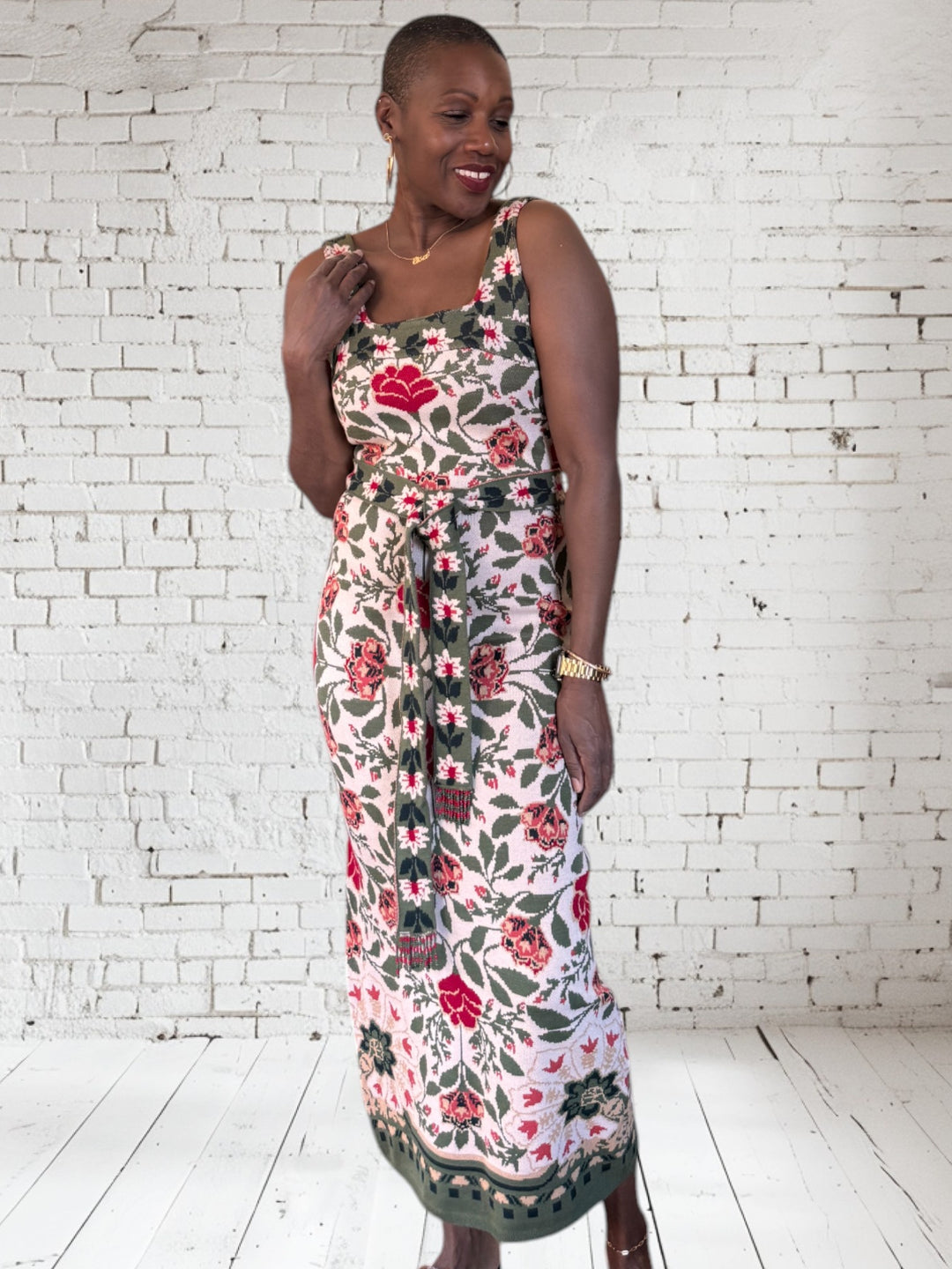 Garden Tapestry Knit Dress