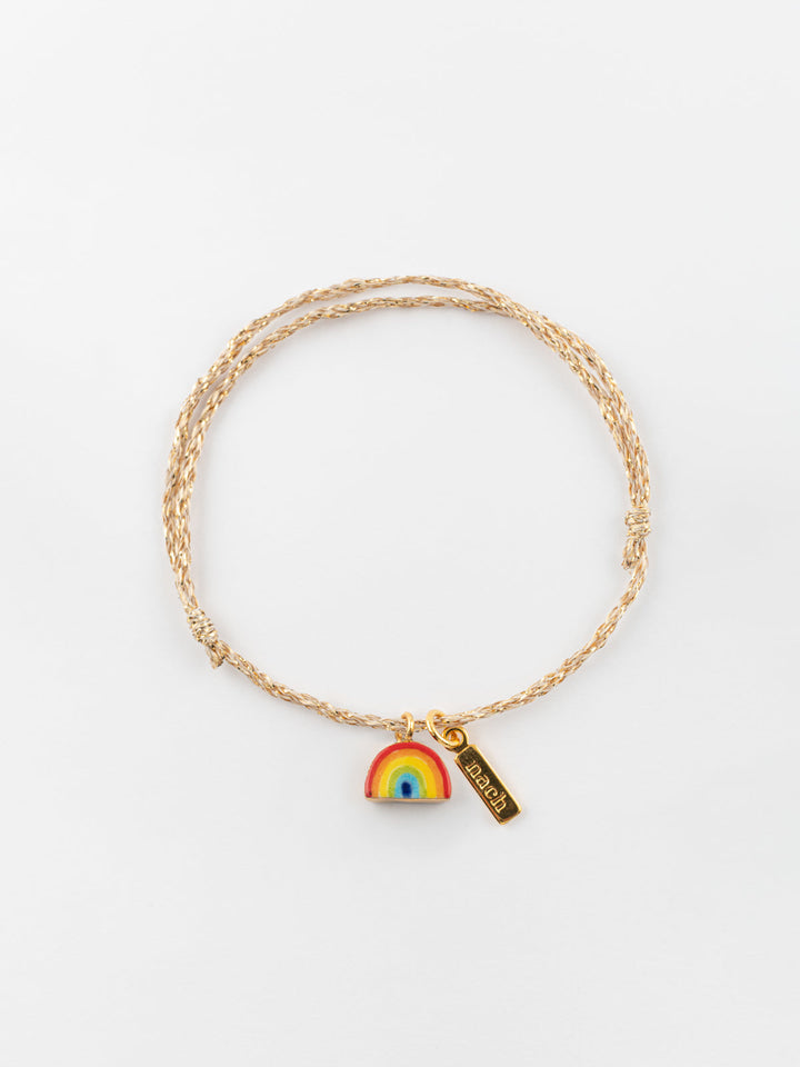 Rainbow Gold Rope Charm Bracelet
