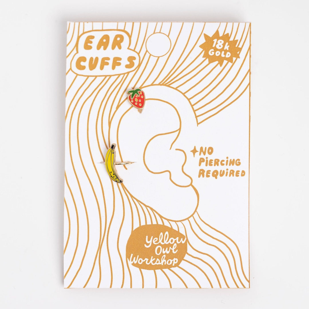 Strawberry Banana  Ear Cuffs