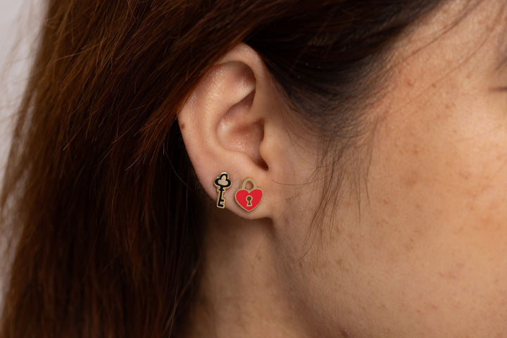 Heart Lock Earrings