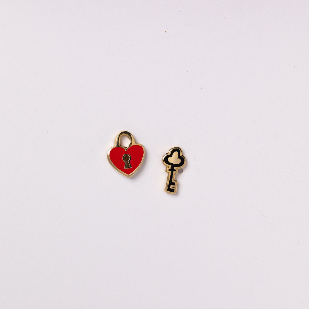 Heart Lock Earrings