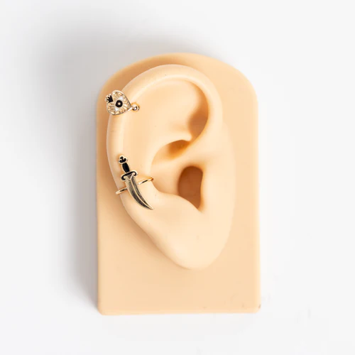 Dagger Heart  Ear Cuffs