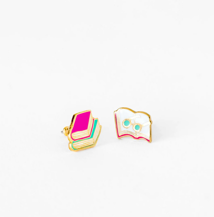 Books Glasses Earrings