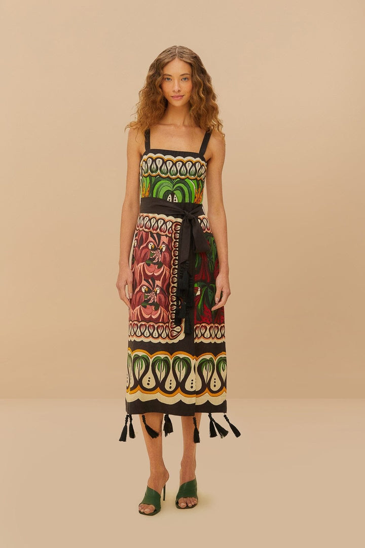Coconut Tree Flow Scarf Dress