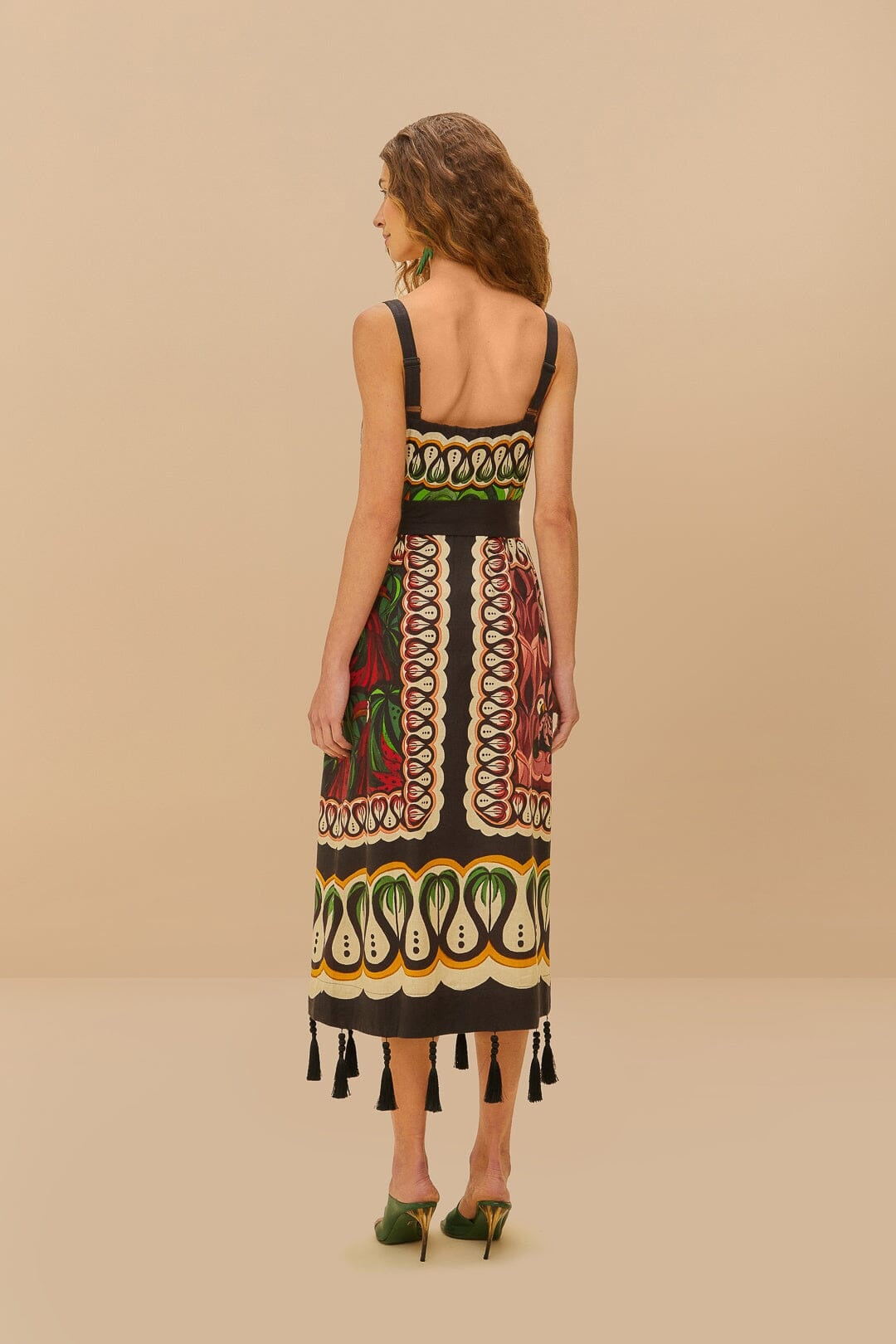 Farm Rio Coconut Tree Flow Scarf Dress | Floral | Size XS