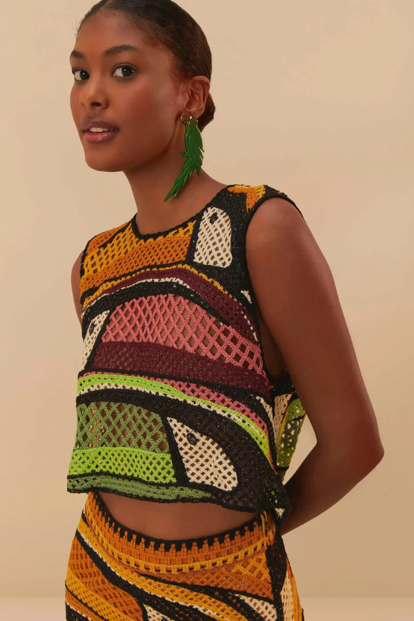 Toucan Tree Crochet Top