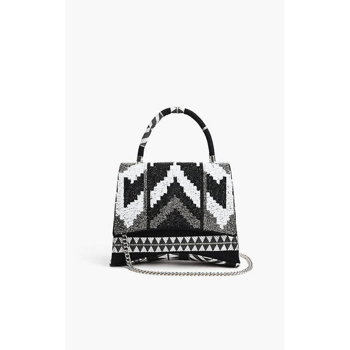 Ikat Noir Top Handle Bag