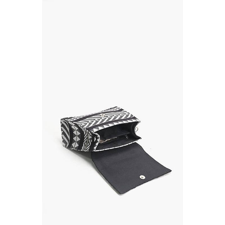 Ikat Noir Top Handle Bag